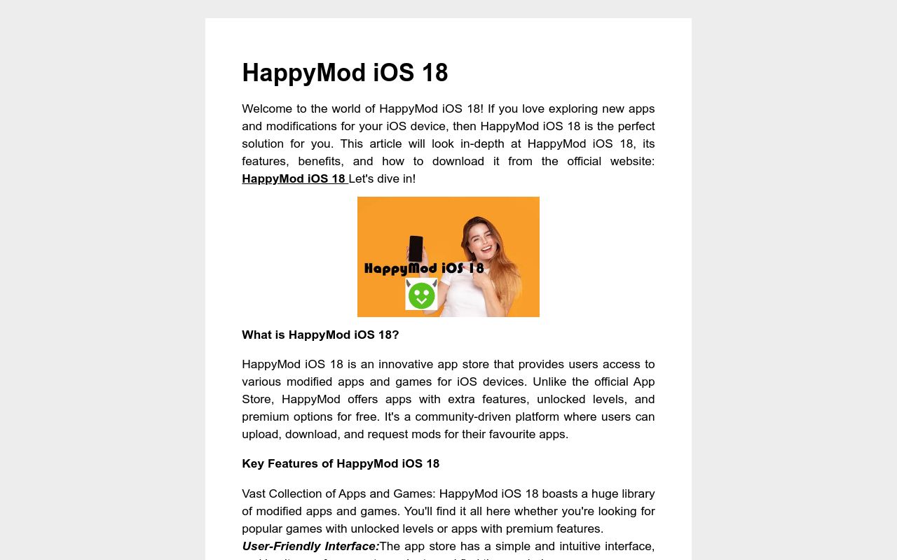 HappyMod iOS 18